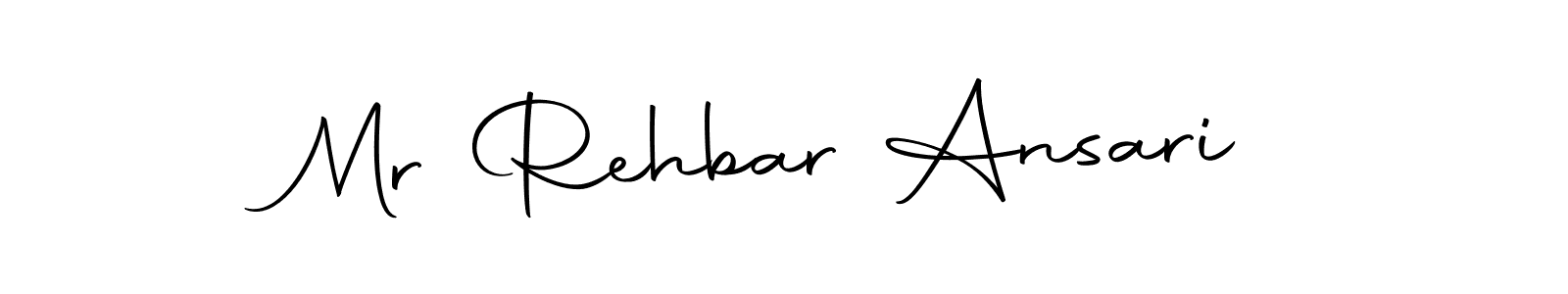 How to make Mr Rehbar Ansari name signature. Use Autography-DOLnW style for creating short signs online. This is the latest handwritten sign. Mr Rehbar Ansari signature style 10 images and pictures png