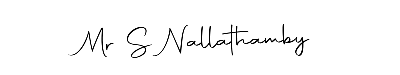 Use a signature maker to create a handwritten signature online. With this signature software, you can design (Autography-DOLnW) your own signature for name Mr S Nallathamby. Mr S Nallathamby signature style 10 images and pictures png