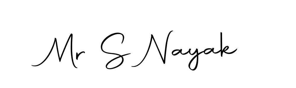 Use a signature maker to create a handwritten signature online. With this signature software, you can design (Autography-DOLnW) your own signature for name Mr S Nayak. Mr S Nayak signature style 10 images and pictures png