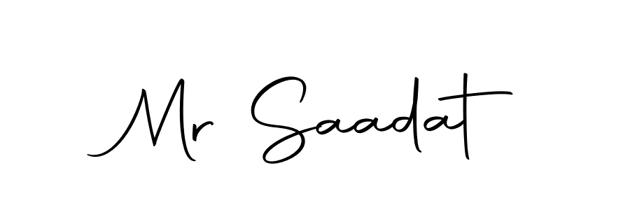 if you are searching for the best signature style for your name Mr Saadat. so please give up your signature search. here we have designed multiple signature styles  using Autography-DOLnW. Mr Saadat signature style 10 images and pictures png