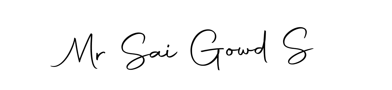 The best way (Autography-DOLnW) to make a short signature is to pick only two or three words in your name. The name Mr Sai Gowd S include a total of six letters. For converting this name. Mr Sai Gowd S signature style 10 images and pictures png