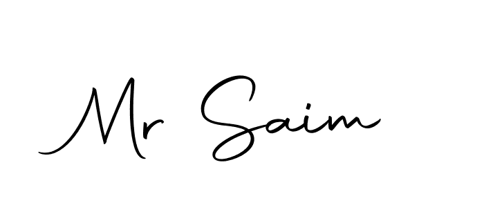Make a beautiful signature design for name Mr Saim. With this signature (Autography-DOLnW) style, you can create a handwritten signature for free. Mr Saim signature style 10 images and pictures png