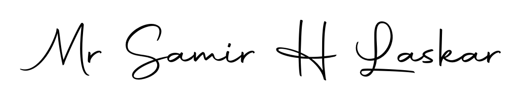 Also You can easily find your signature by using the search form. We will create Mr Samir H Laskar name handwritten signature images for you free of cost using Autography-DOLnW sign style. Mr Samir H Laskar signature style 10 images and pictures png