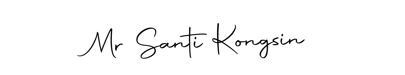 You can use this online signature creator to create a handwritten signature for the name Mr Santi Kongsin. This is the best online autograph maker. Mr Santi Kongsin signature style 10 images and pictures png