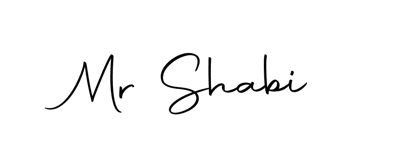 Make a beautiful signature design for name Mr Shabi. With this signature (Autography-DOLnW) style, you can create a handwritten signature for free. Mr Shabi signature style 10 images and pictures png