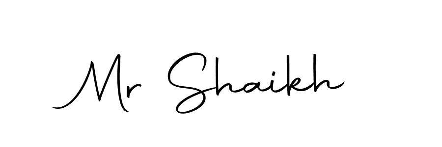 Use a signature maker to create a handwritten signature online. With this signature software, you can design (Autography-DOLnW) your own signature for name Mr Shaikh. Mr Shaikh signature style 10 images and pictures png