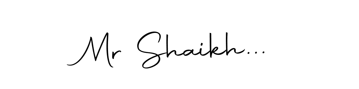 Use a signature maker to create a handwritten signature online. With this signature software, you can design (Autography-DOLnW) your own signature for name Mr Shaikh.... Mr Shaikh... signature style 10 images and pictures png