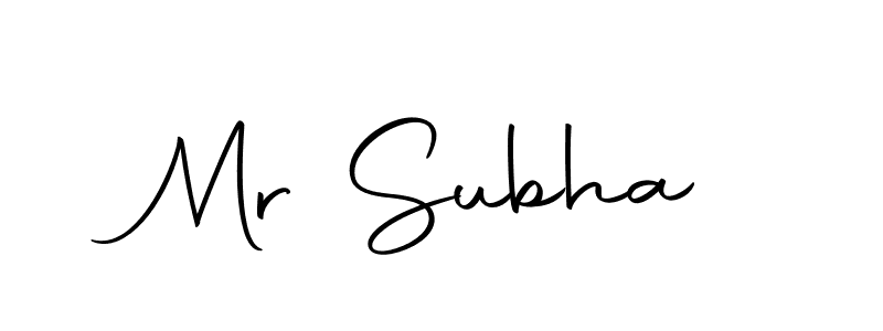 How to Draw Mr Subha signature style? Autography-DOLnW is a latest design signature styles for name Mr Subha. Mr Subha signature style 10 images and pictures png