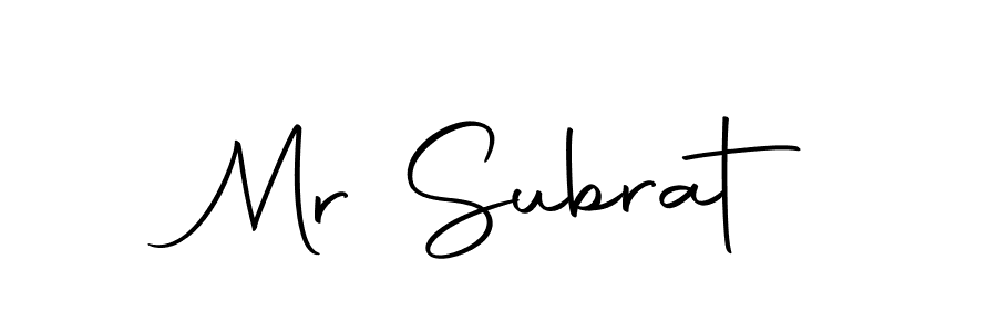 Design your own signature with our free online signature maker. With this signature software, you can create a handwritten (Autography-DOLnW) signature for name Mr Subrat. Mr Subrat signature style 10 images and pictures png