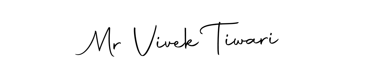 How to make Mr Vivek Tiwari name signature. Use Autography-DOLnW style for creating short signs online. This is the latest handwritten sign. Mr Vivek Tiwari signature style 10 images and pictures png