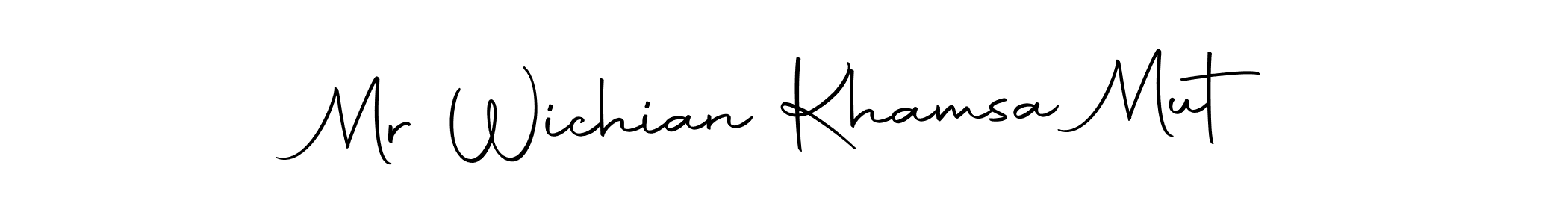 Use a signature maker to create a handwritten signature online. With this signature software, you can design (Autography-DOLnW) your own signature for name Mr Wichian Khamsa Mut. Mr Wichian Khamsa Mut signature style 10 images and pictures png