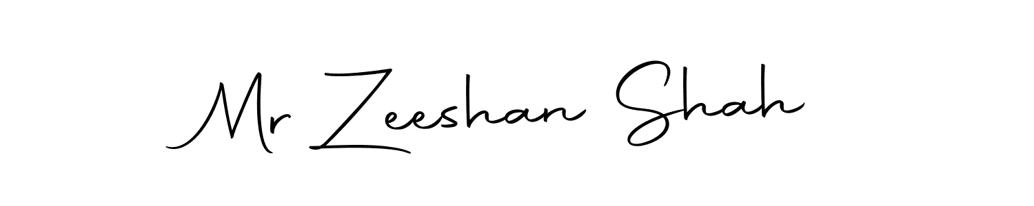 How to make Mr Zeeshan Shah name signature. Use Autography-DOLnW style for creating short signs online. This is the latest handwritten sign. Mr Zeeshan Shah signature style 10 images and pictures png