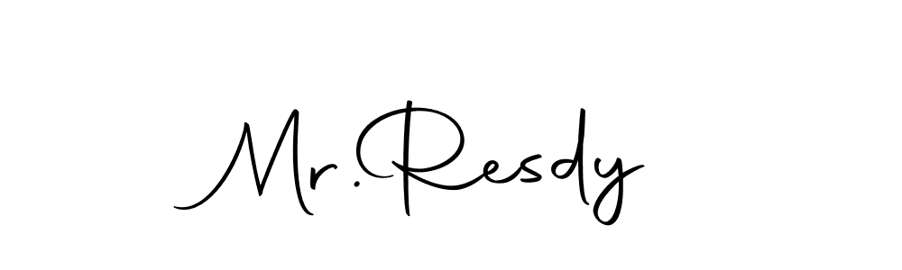 How to make Mr.  Resdy name signature. Use Autography-DOLnW style for creating short signs online. This is the latest handwritten sign. Mr.  Resdy signature style 10 images and pictures png