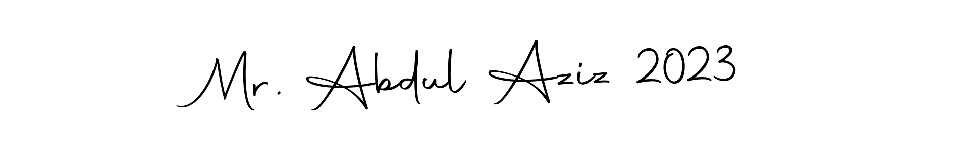 You can use this online signature creator to create a handwritten signature for the name Mr. Abdul Aziz 2023. This is the best online autograph maker. Mr. Abdul Aziz 2023 signature style 10 images and pictures png