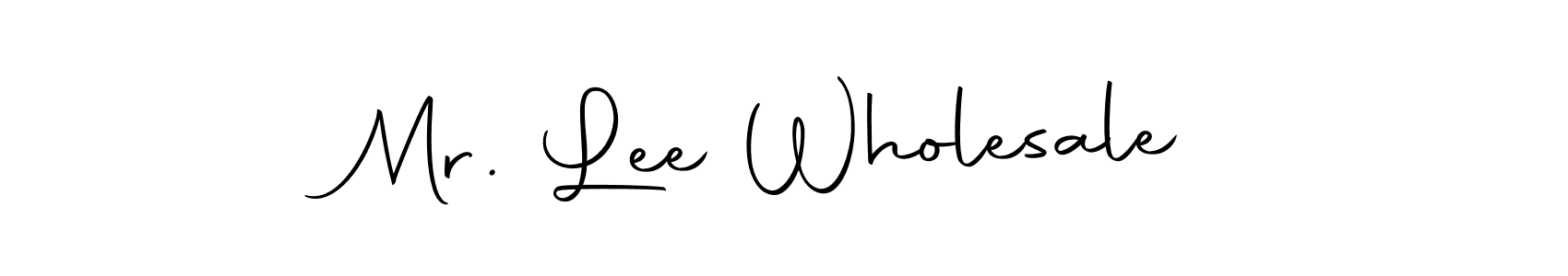 How to make Mr. Lee Wholesale name signature. Use Autography-DOLnW style for creating short signs online. This is the latest handwritten sign. Mr. Lee Wholesale signature style 10 images and pictures png