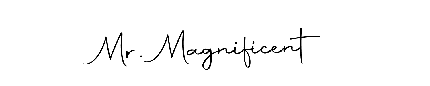 Create a beautiful signature design for name Mr. Magnificent. With this signature (Autography-DOLnW) fonts, you can make a handwritten signature for free. Mr. Magnificent signature style 10 images and pictures png