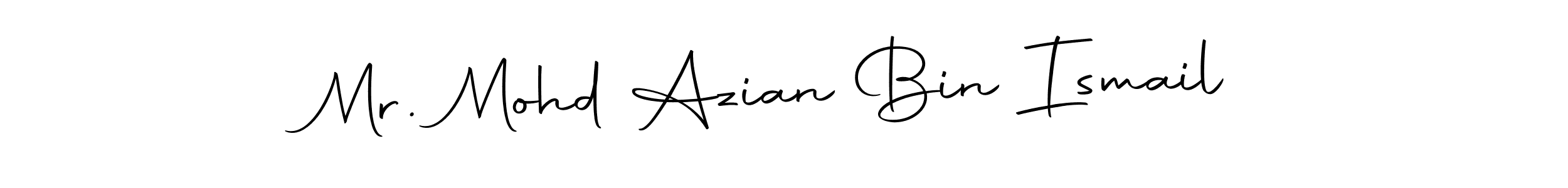 Make a beautiful signature design for name Mr. Mohd Azian Bin Ismail. With this signature (Autography-DOLnW) style, you can create a handwritten signature for free. Mr. Mohd Azian Bin Ismail signature style 10 images and pictures png