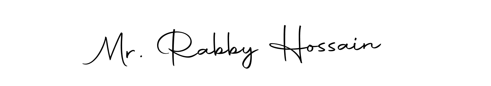 How to Draw Mr. Rabby Hossain signature style? Autography-DOLnW is a latest design signature styles for name Mr. Rabby Hossain. Mr. Rabby Hossain signature style 10 images and pictures png