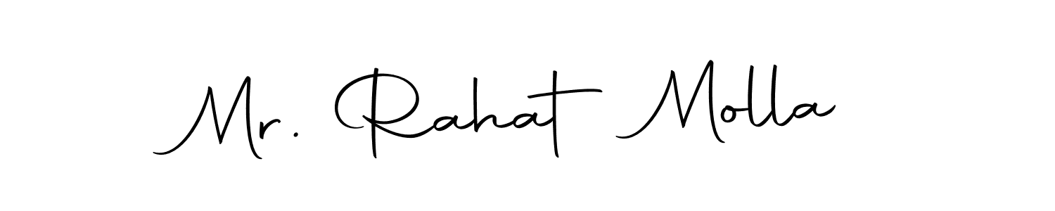 The best way (Autography-DOLnW) to make a short signature is to pick only two or three words in your name. The name Mr. Rahat Molla include a total of six letters. For converting this name. Mr. Rahat Molla signature style 10 images and pictures png