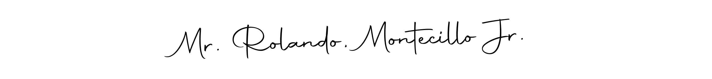 Autography-DOLnW is a professional signature style that is perfect for those who want to add a touch of class to their signature. It is also a great choice for those who want to make their signature more unique. Get Mr. Rolando, Montecillo Jr. name to fancy signature for free. Mr. Rolando, Montecillo Jr. signature style 10 images and pictures png