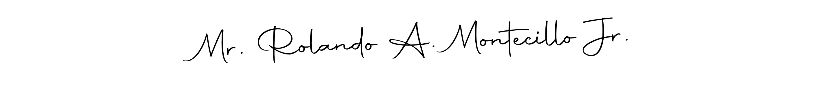 Create a beautiful signature design for name Mr. Rolando A. Montecillo Jr.. With this signature (Autography-DOLnW) fonts, you can make a handwritten signature for free. Mr. Rolando A. Montecillo Jr. signature style 10 images and pictures png