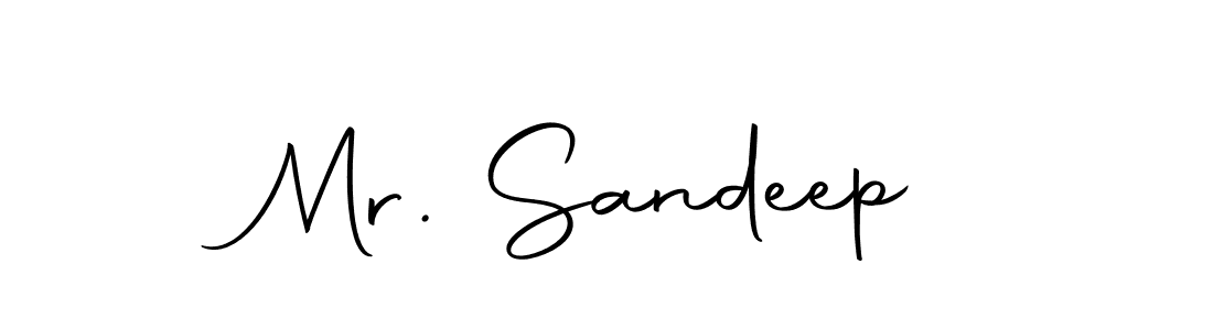 Design your own signature with our free online signature maker. With this signature software, you can create a handwritten (Autography-DOLnW) signature for name Mr. Sandeep. Mr. Sandeep signature style 10 images and pictures png