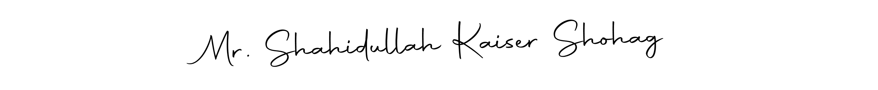 Similarly Autography-DOLnW is the best handwritten signature design. Signature creator online .You can use it as an online autograph creator for name Mr. Shahidullah Kaiser Shohag. Mr. Shahidullah Kaiser Shohag signature style 10 images and pictures png