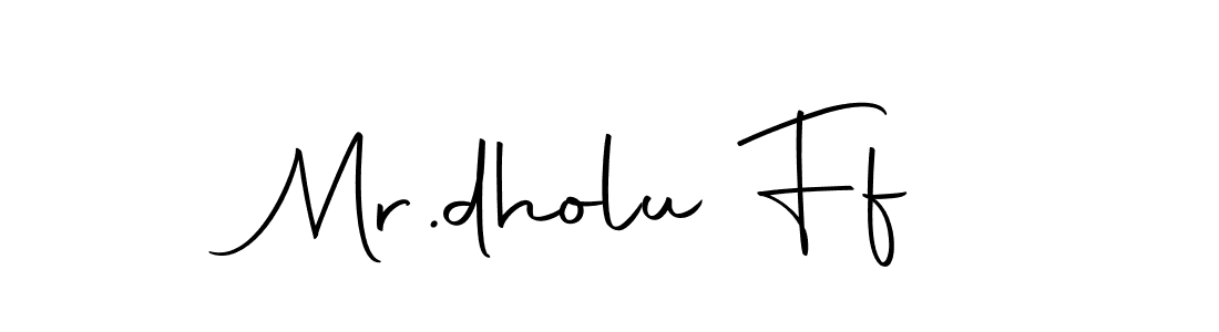 How to make Mr.dholu Ff name signature. Use Autography-DOLnW style for creating short signs online. This is the latest handwritten sign. Mr.dholu Ff signature style 10 images and pictures png