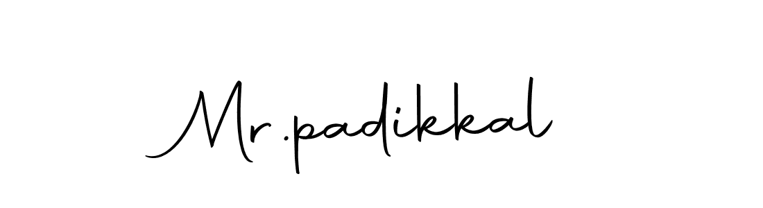 How to make Mr.padikkal name signature. Use Autography-DOLnW style for creating short signs online. This is the latest handwritten sign. Mr.padikkal signature style 10 images and pictures png