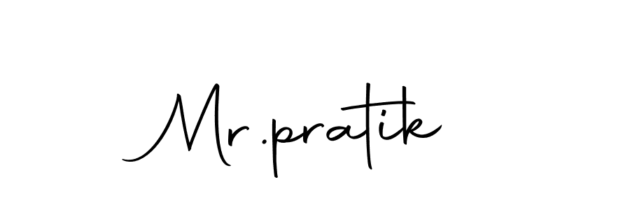 Create a beautiful signature design for name Mr.pratik. With this signature (Autography-DOLnW) fonts, you can make a handwritten signature for free. Mr.pratik signature style 10 images and pictures png