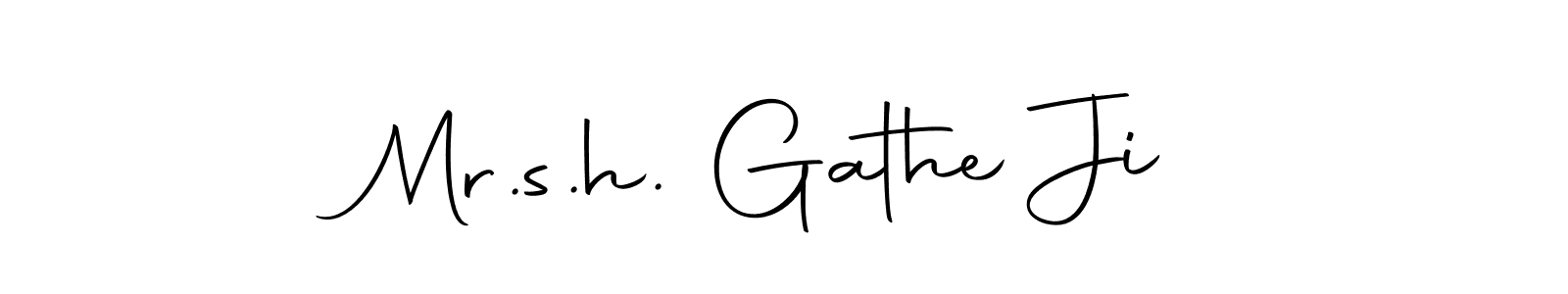 How to make Mr.s.h. Gathe Ji name signature. Use Autography-DOLnW style for creating short signs online. This is the latest handwritten sign. Mr.s.h. Gathe Ji signature style 10 images and pictures png