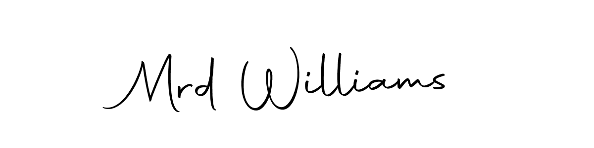 Make a beautiful signature design for name Mrd Williams. With this signature (Autography-DOLnW) style, you can create a handwritten signature for free. Mrd Williams signature style 10 images and pictures png