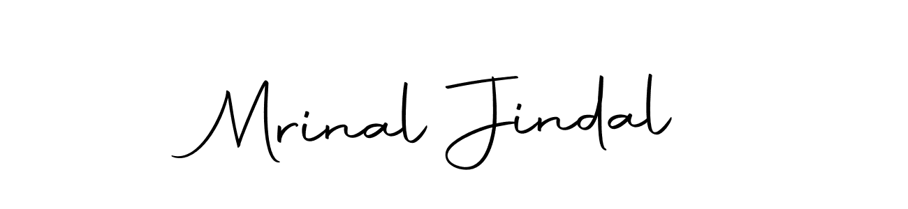 How to make Mrinal Jindal name signature. Use Autography-DOLnW style for creating short signs online. This is the latest handwritten sign. Mrinal Jindal signature style 10 images and pictures png