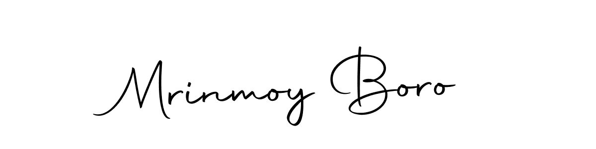 How to make Mrinmoy Boro name signature. Use Autography-DOLnW style for creating short signs online. This is the latest handwritten sign. Mrinmoy Boro signature style 10 images and pictures png