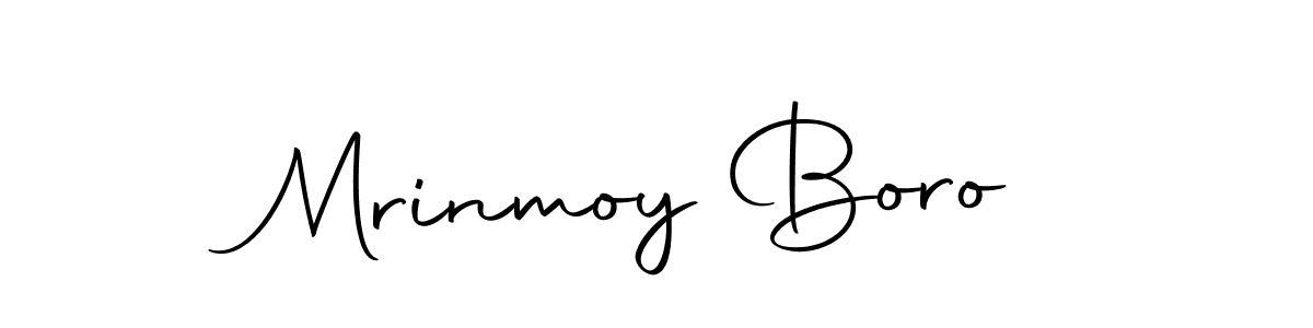 How to make Mrinmoy Boro name signature. Use Autography-DOLnW style for creating short signs online. This is the latest handwritten sign. Mrinmoy Boro signature style 10 images and pictures png