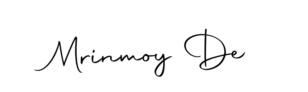 How to make Mrinmoy De name signature. Use Autography-DOLnW style for creating short signs online. This is the latest handwritten sign. Mrinmoy De signature style 10 images and pictures png