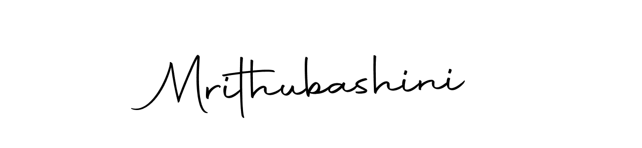 Design your own signature with our free online signature maker. With this signature software, you can create a handwritten (Autography-DOLnW) signature for name Mrithubashini. Mrithubashini signature style 10 images and pictures png