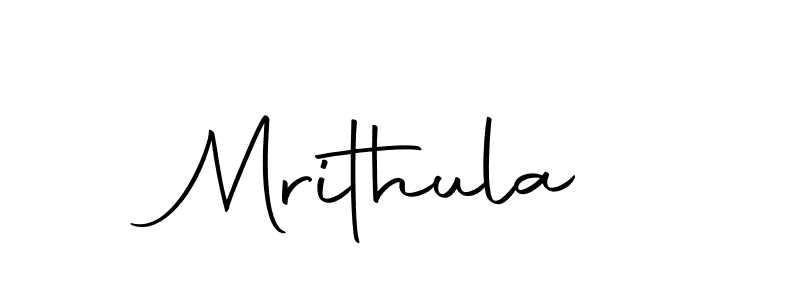 Make a beautiful signature design for name Mrithula. With this signature (Autography-DOLnW) style, you can create a handwritten signature for free. Mrithula signature style 10 images and pictures png