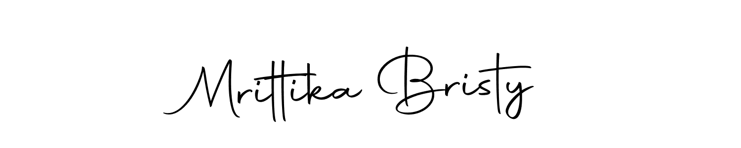 Autography-DOLnW is a professional signature style that is perfect for those who want to add a touch of class to their signature. It is also a great choice for those who want to make their signature more unique. Get Mrittika Bristy name to fancy signature for free. Mrittika Bristy signature style 10 images and pictures png