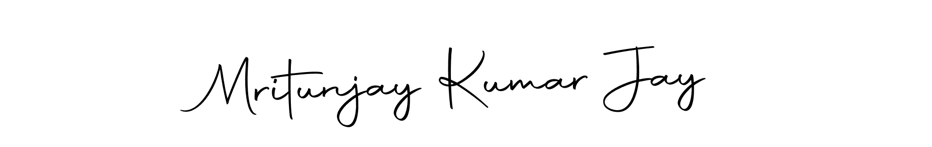 How to make Mritunjay Kumar Jay name signature. Use Autography-DOLnW style for creating short signs online. This is the latest handwritten sign. Mritunjay Kumar Jay signature style 10 images and pictures png