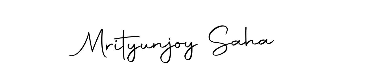 Create a beautiful signature design for name Mrityunjoy Saha. With this signature (Autography-DOLnW) fonts, you can make a handwritten signature for free. Mrityunjoy Saha signature style 10 images and pictures png