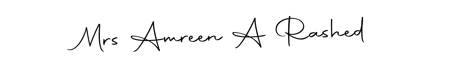 Mrs Amreen A Rashed stylish signature style. Best Handwritten Sign (Autography-DOLnW) for my name. Handwritten Signature Collection Ideas for my name Mrs Amreen A Rashed. Mrs Amreen A Rashed signature style 10 images and pictures png