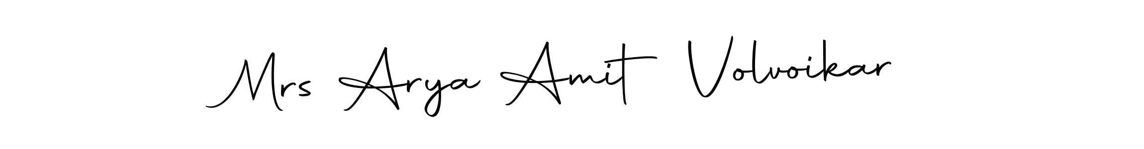 Mrs Arya Amit Volvoikar stylish signature style. Best Handwritten Sign (Autography-DOLnW) for my name. Handwritten Signature Collection Ideas for my name Mrs Arya Amit Volvoikar. Mrs Arya Amit Volvoikar signature style 10 images and pictures png