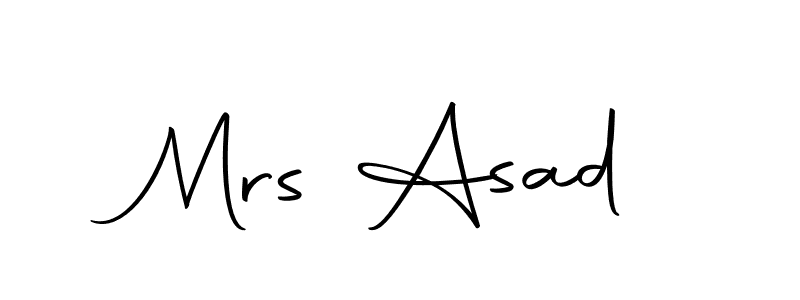 Make a beautiful signature design for name Mrs Asad. With this signature (Autography-DOLnW) style, you can create a handwritten signature for free. Mrs Asad signature style 10 images and pictures png