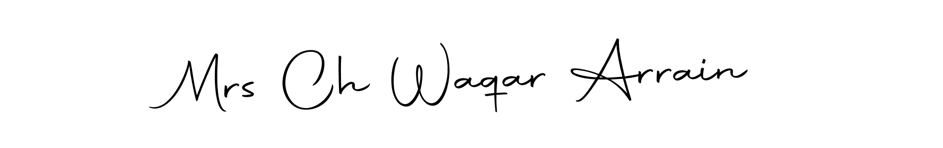 Make a beautiful signature design for name Mrs Ch Waqar Arrain. Use this online signature maker to create a handwritten signature for free. Mrs Ch Waqar Arrain signature style 10 images and pictures png