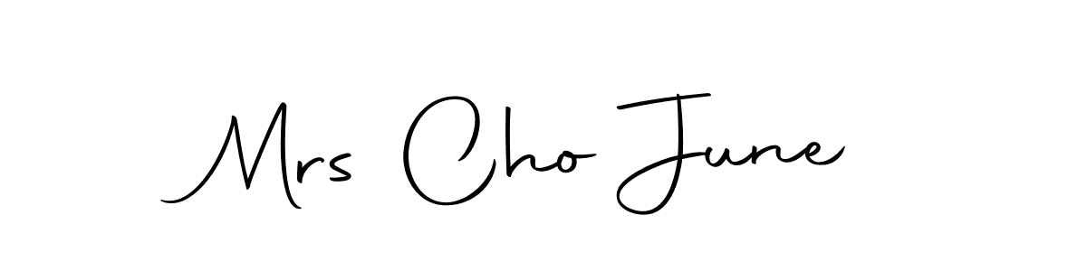 Create a beautiful signature design for name Mrs Cho June. With this signature (Autography-DOLnW) fonts, you can make a handwritten signature for free. Mrs Cho June signature style 10 images and pictures png