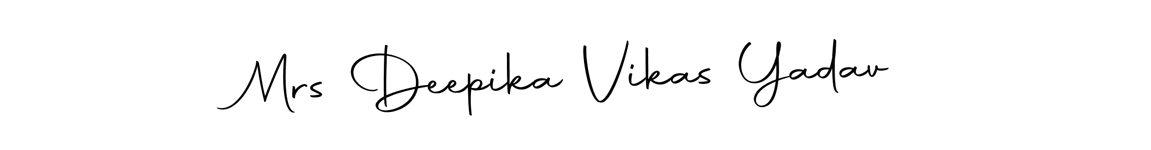 It looks lik you need a new signature style for name Mrs Deepika Vikas Yadav. Design unique handwritten (Autography-DOLnW) signature with our free signature maker in just a few clicks. Mrs Deepika Vikas Yadav signature style 10 images and pictures png