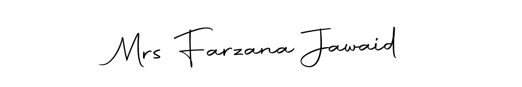 Also You can easily find your signature by using the search form. We will create Mrs Farzana Jawaid name handwritten signature images for you free of cost using Autography-DOLnW sign style. Mrs Farzana Jawaid signature style 10 images and pictures png