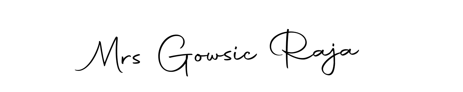 Check out images of Autograph of Mrs Gowsic Raja name. Actor Mrs Gowsic Raja Signature Style. Autography-DOLnW is a professional sign style online. Mrs Gowsic Raja signature style 10 images and pictures png