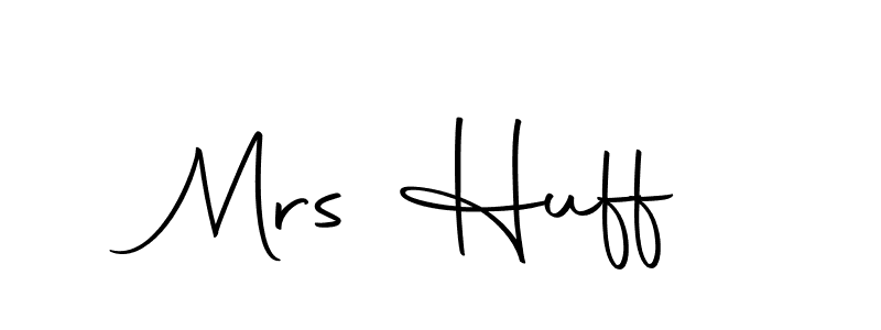 How to make Mrs Huff name signature. Use Autography-DOLnW style for creating short signs online. This is the latest handwritten sign. Mrs Huff signature style 10 images and pictures png